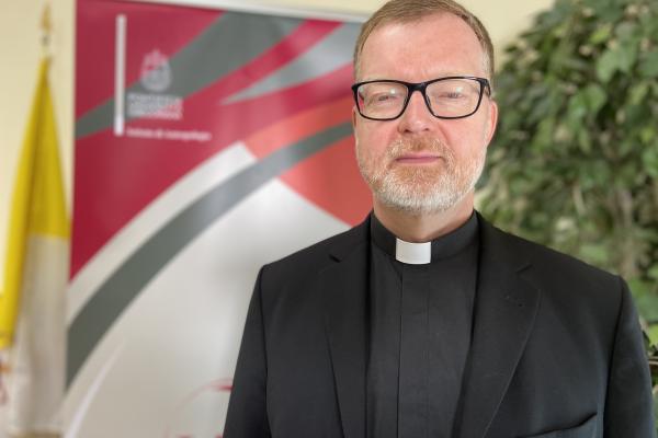 Jesuit Father Hans Zollner poses for a photo.